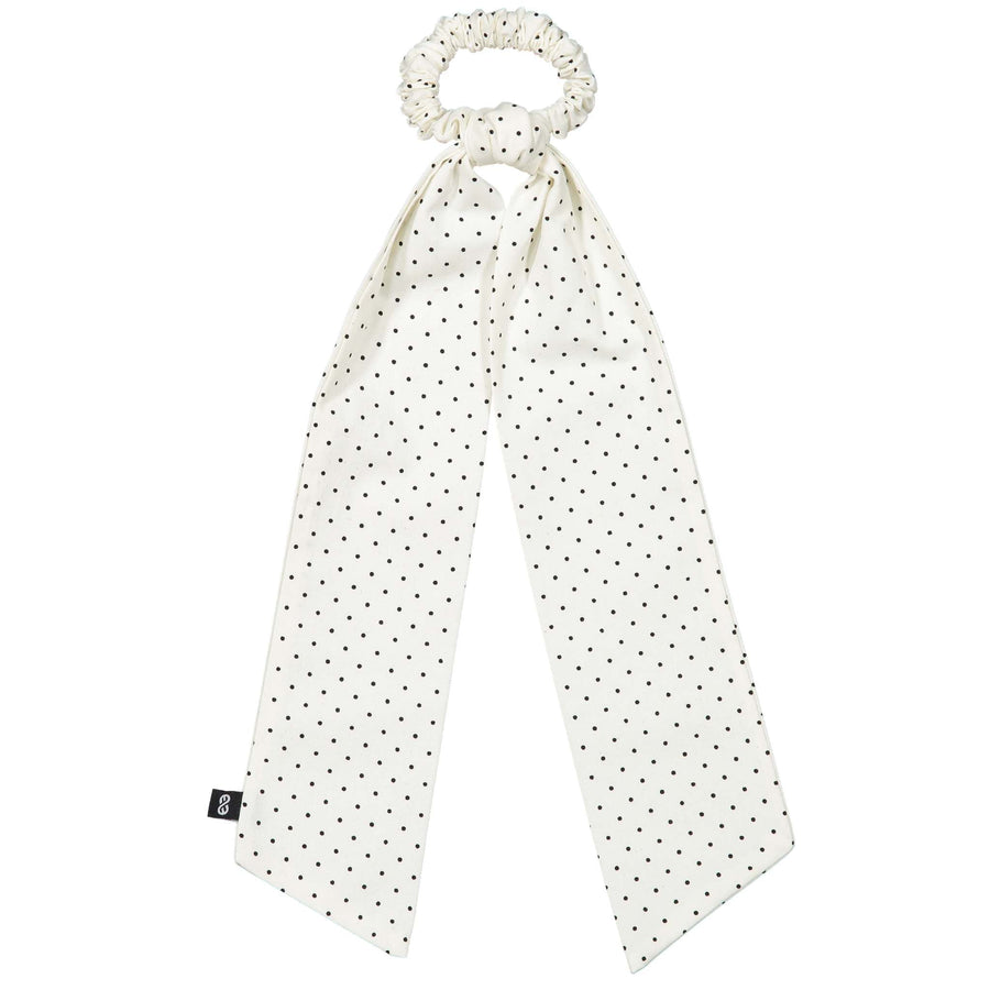 Pebble Scrunchie - Black Dot - Posh New York