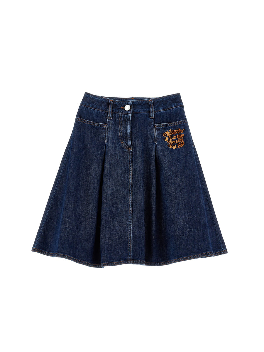 Philosophy Denim Skirt - Blue - Posh New York