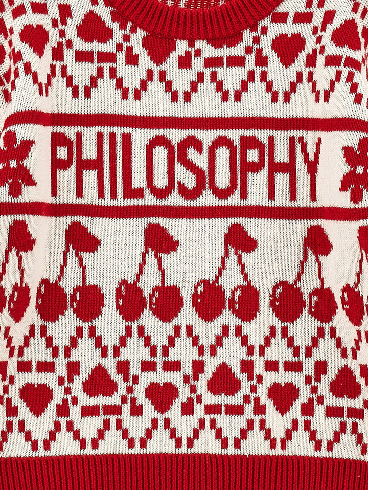 Philosophy Pullover - White Red - Posh New York