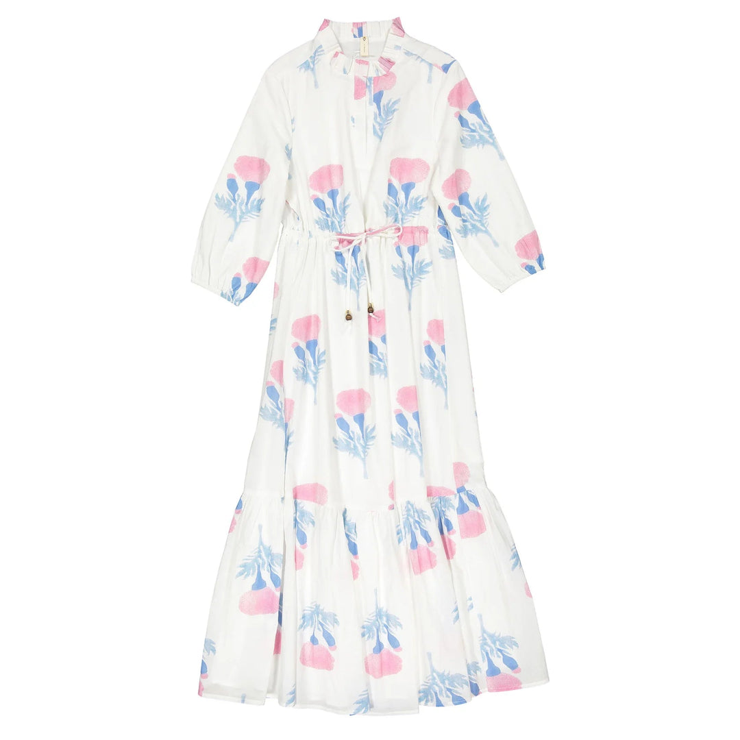 Pink Blue Floral Dress - Floral - Posh New York