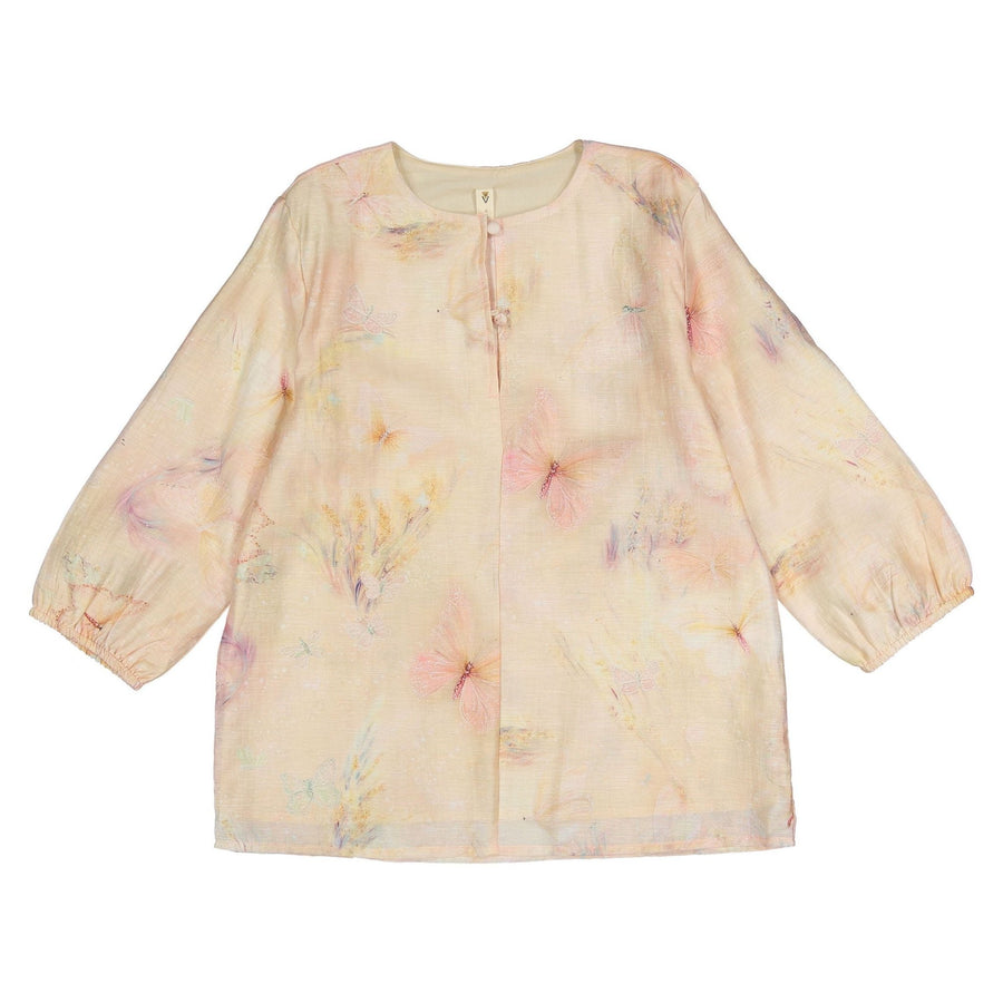 Pink Butterfly Blouse - Pink - Posh New York