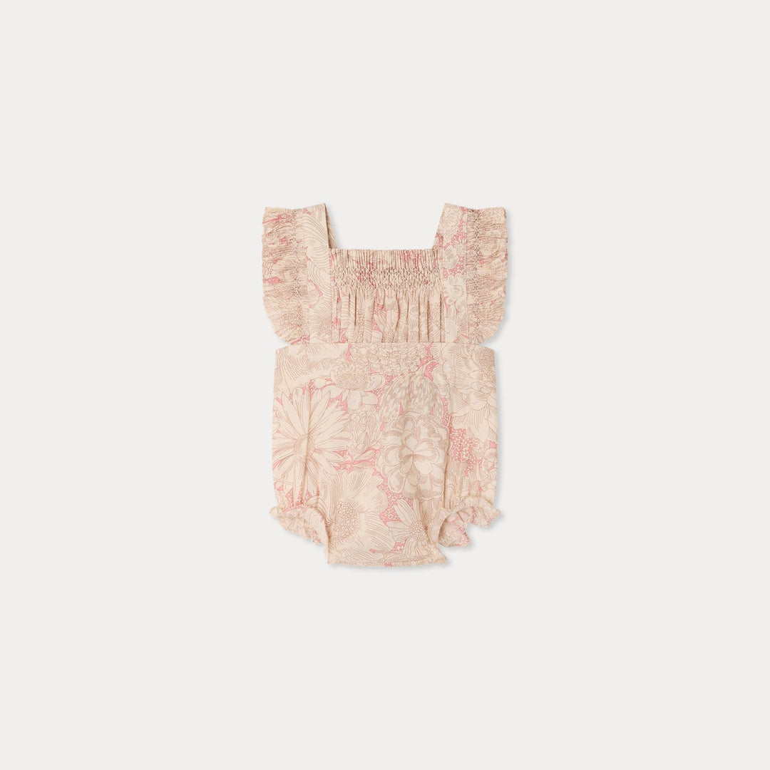 Pink Floral Romper - FL Rose Moyen 522 - Posh New York