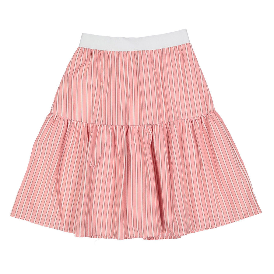 Pink Stripe Tiered Skirt - Pink - Posh New York