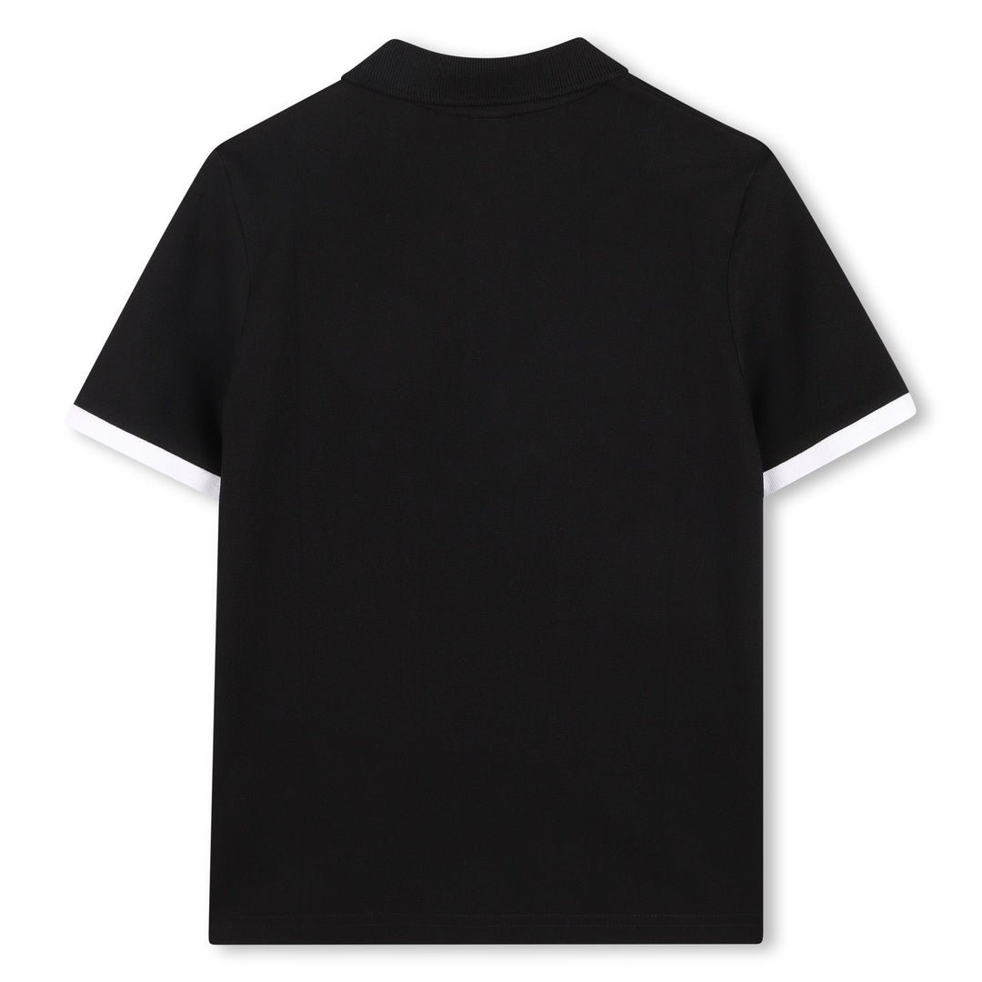 Piqu Shirt Boss Logo - 09B Black - Posh New York