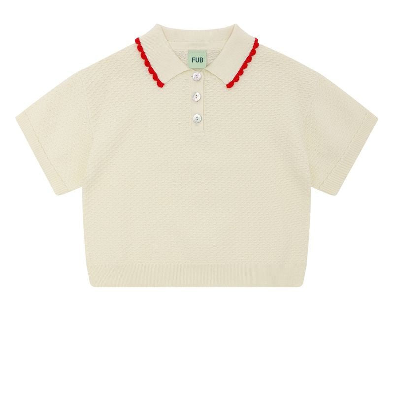 Pique Oversize Polo - Ecru - Posh New York