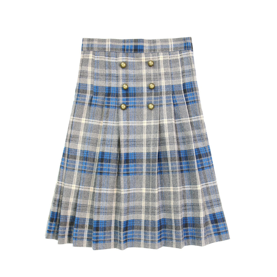 Pleated Plaid Skirt - Plaid - Posh New York