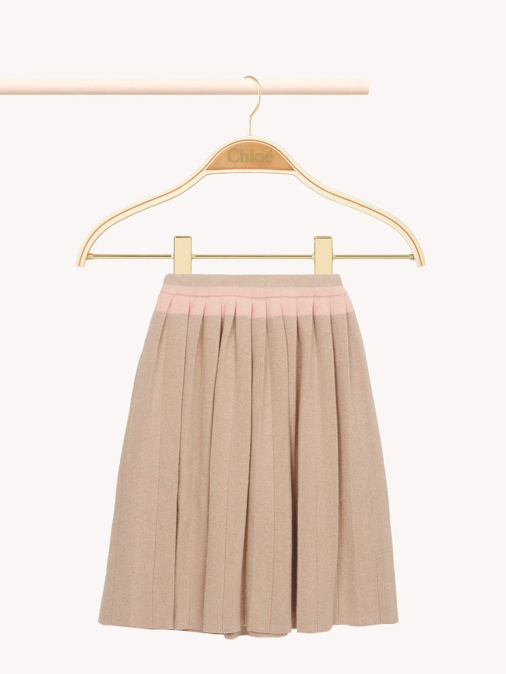 Pleated Skirt - Beige Marl - Posh New York