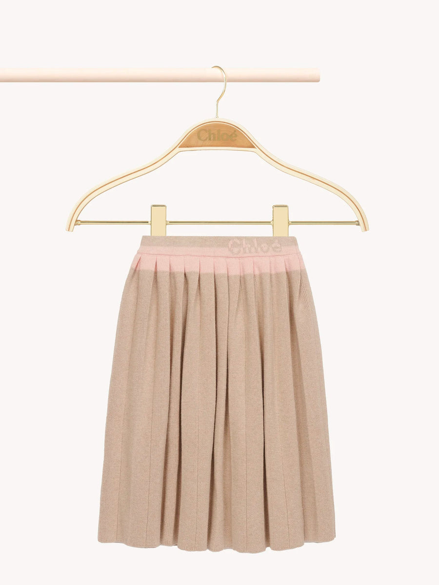 Pleated Skirt - Beige Marl - Posh New York