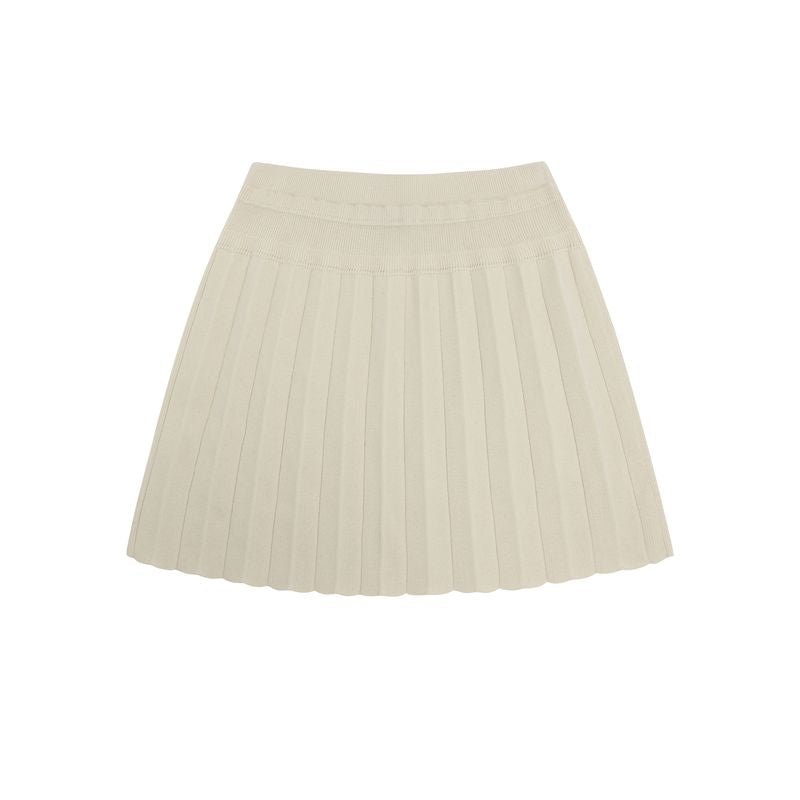Pleated Skirt - Ecru - Posh New York