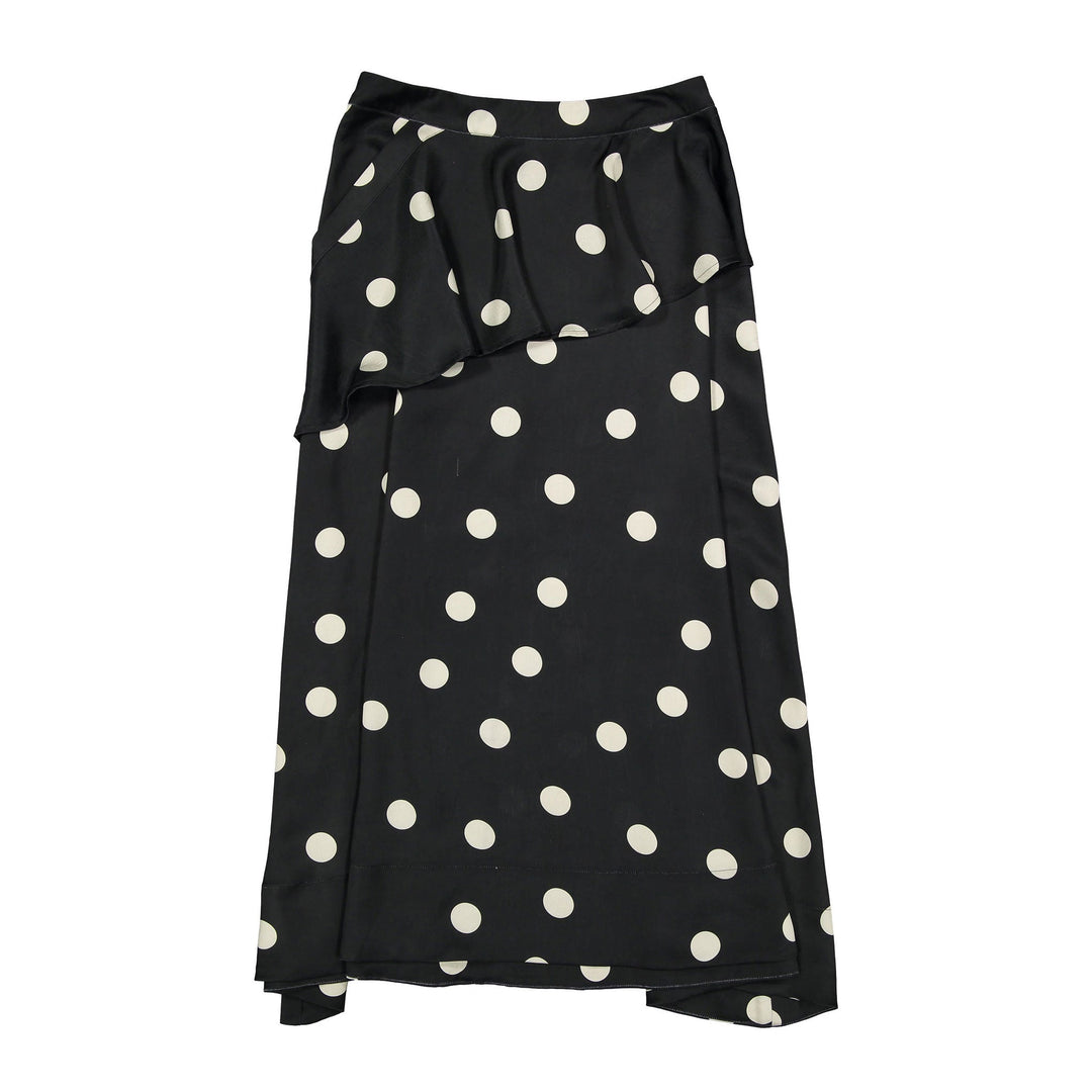 Polka Dot Ruffle Skirt - Black - Posh New York