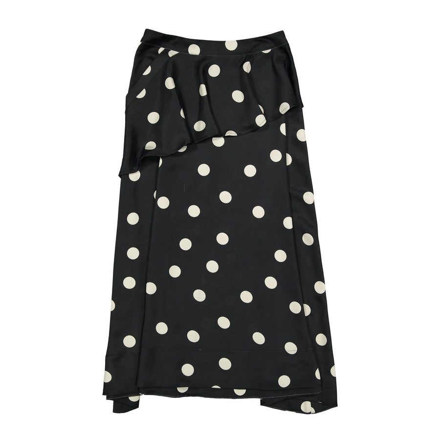 Polka Dot Ruffle Skirt - Black - Posh New York