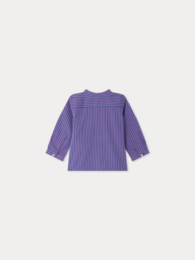 Pollison Pin Striped Shirt - Rayures Violet 258 - Posh New York