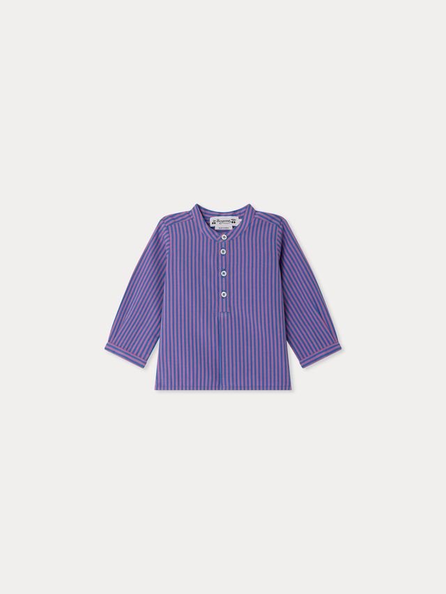Pollison Pin Striped Shirt - Rayures Violet 258 - Posh New York