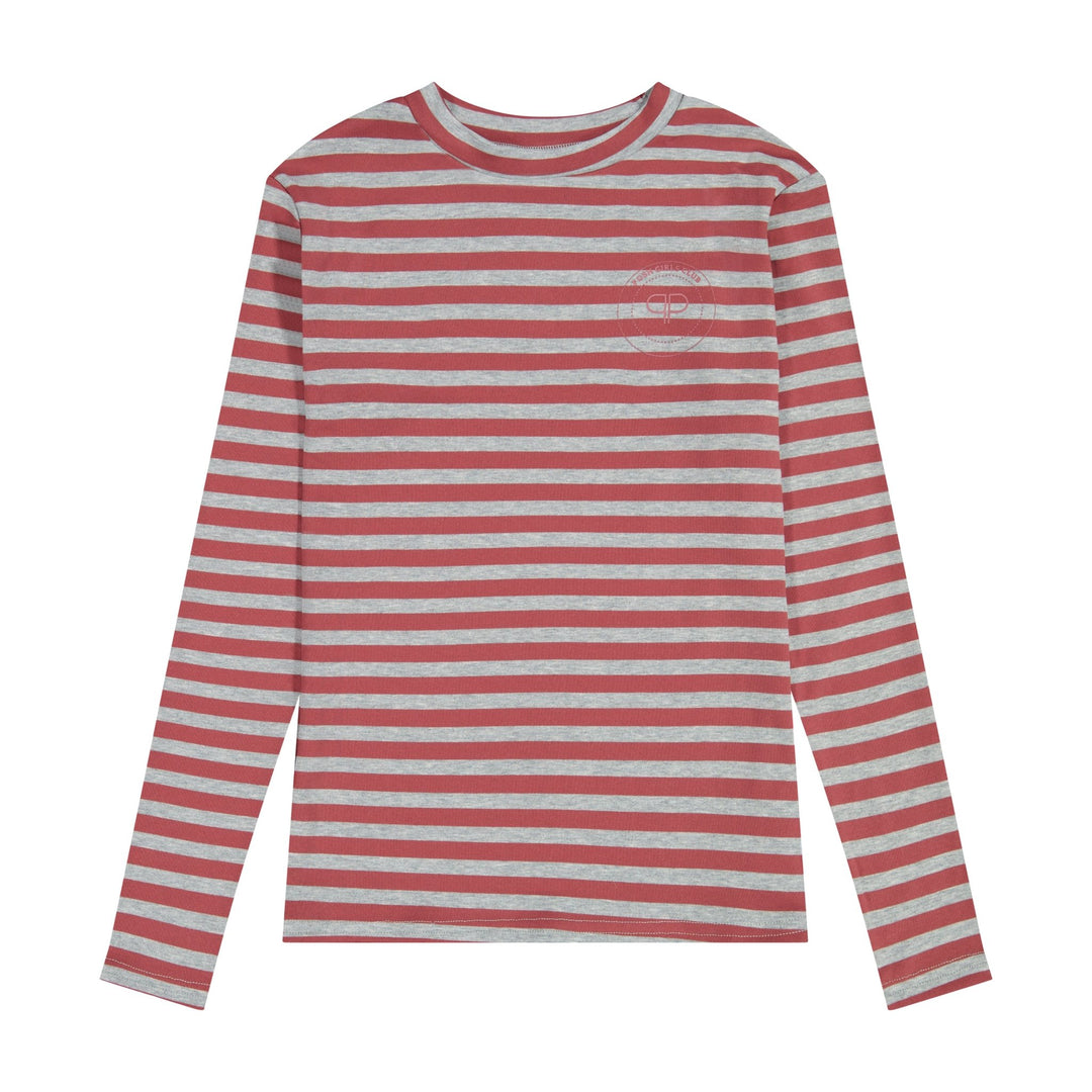 Posh Mockneck Shirt - Maroon/Grey - Posh New York