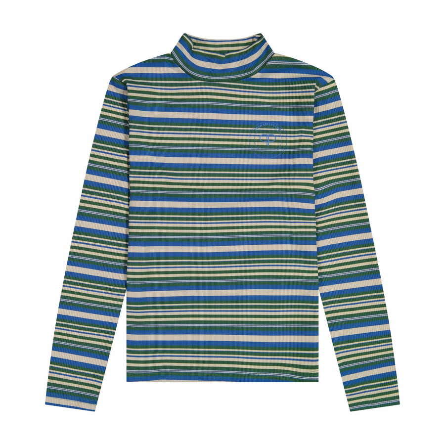 Posh Mockneck Tee - Blue/Grey/Green - Posh New York