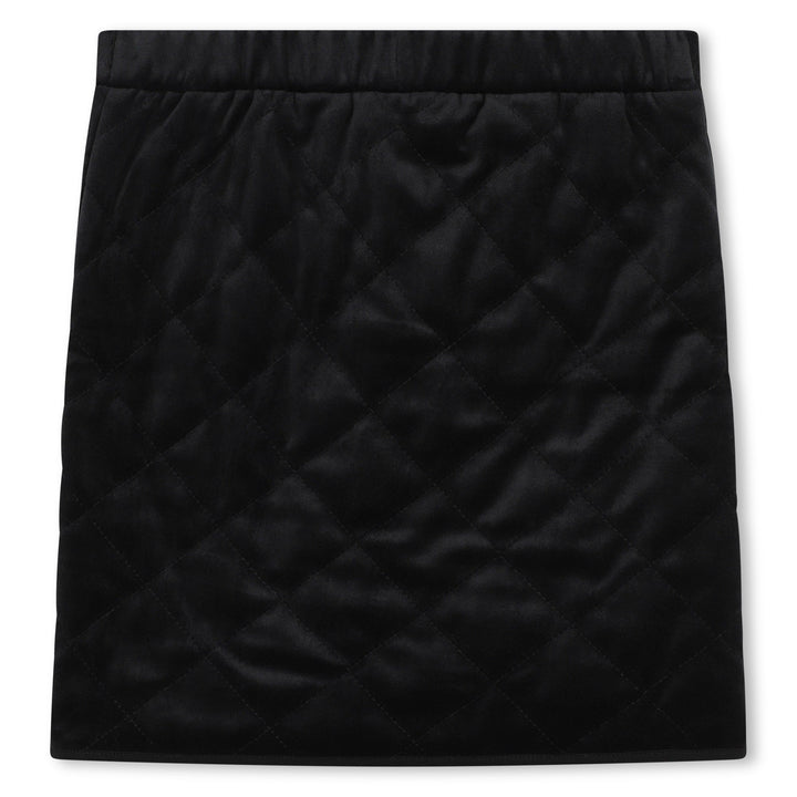 Quilted Velour Skirt - Black - Posh New York