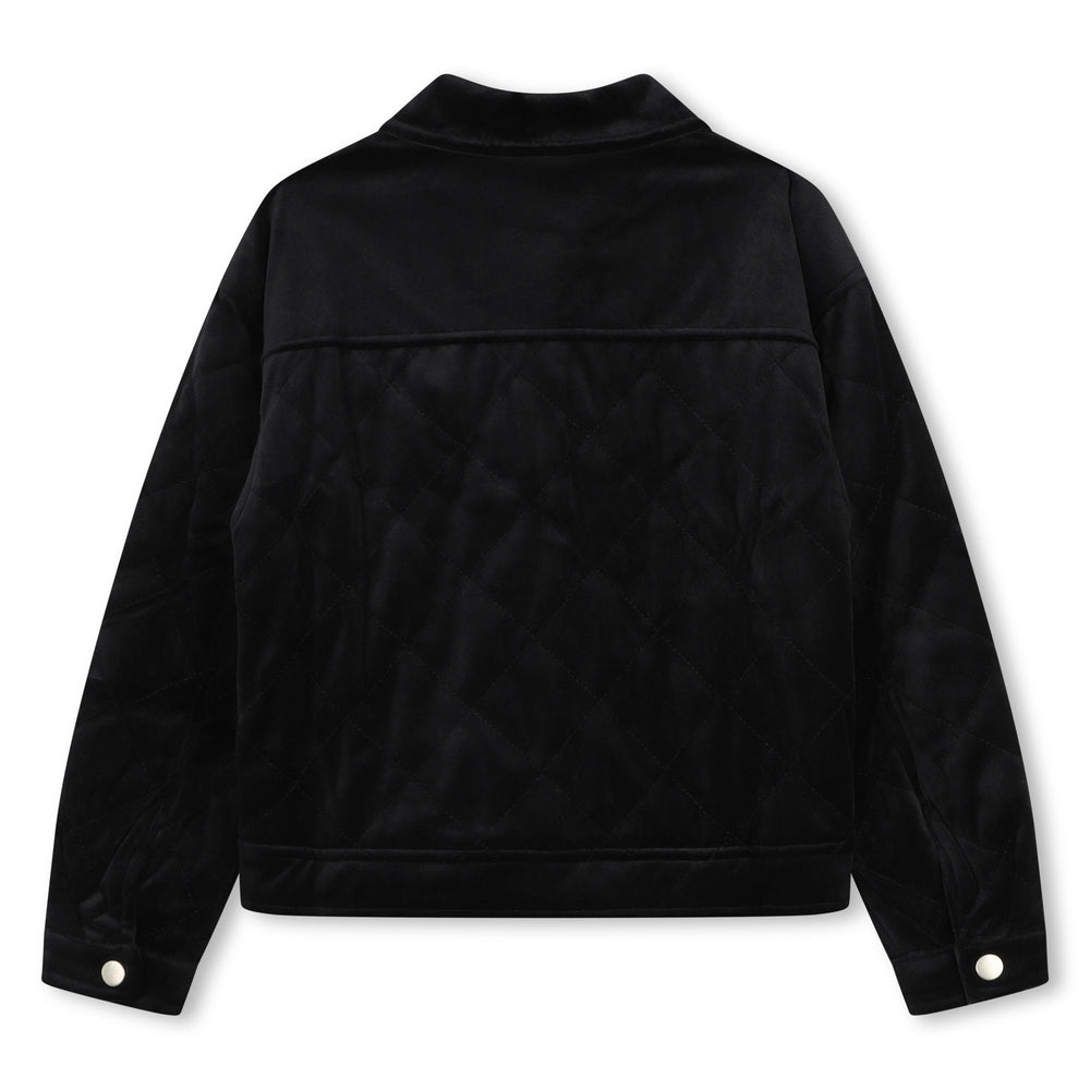 Quilted Velvet Jacket - Black - Posh New York