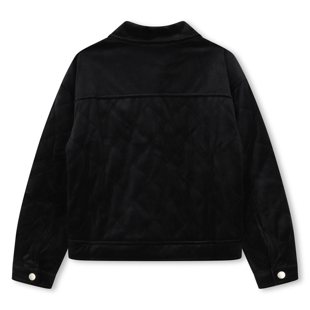 Quilted Velvet Jacket - Black - Posh New York