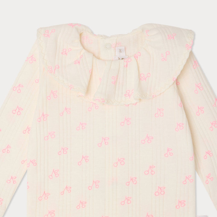 Ribbed 2 Piece With Pink Cherrys - Imp Rose Fluo 626 - Posh New York