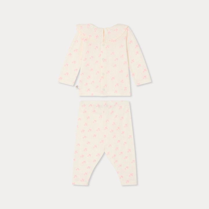 Ribbed 2 Piece With Pink Cherrys - Imp Rose Fluo 626 - Posh New York