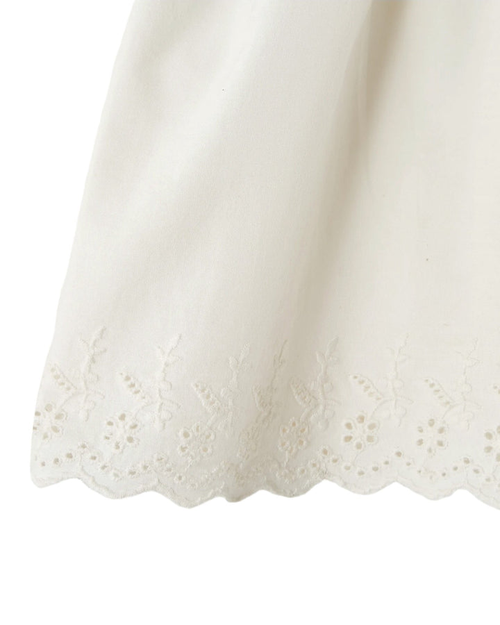 Robe Broderie Anglaise - Blanc - Posh New York