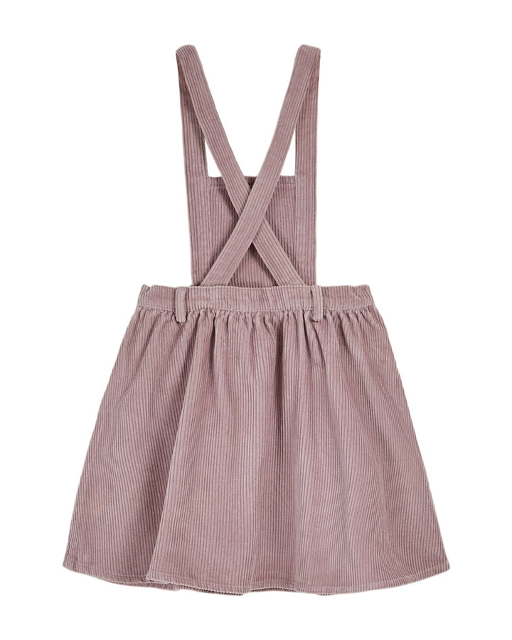 Robe Tablier Poches Fleurs - Mauve - Posh New York