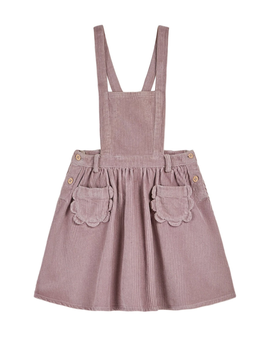 Robe Tablier Poches Fleurs - Mauve - Posh New York