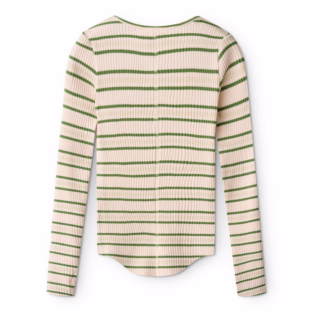 Rochelle T-Shirt - Cloud Green Stripe - Posh New York