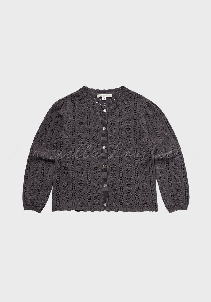 Roselia Knit Cardigan - Charcoal - Posh New York