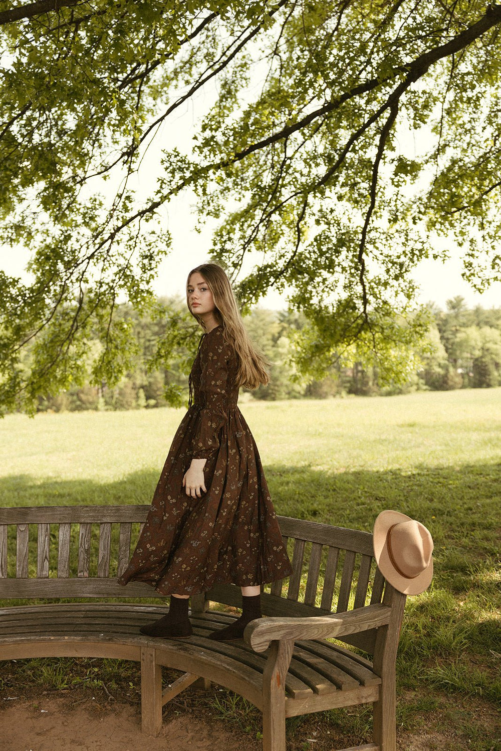 Rust Floral Smocked Dress - Print - Posh New York