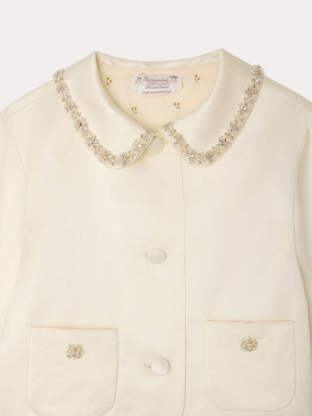 Satin Ivoire Jacket - Upb Ivoire 104A - Posh New York