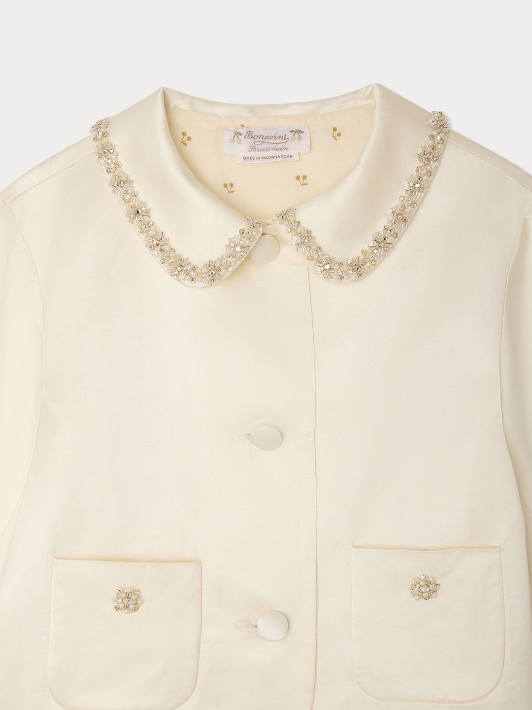 Satin Ivoire Jacket - Upb Ivoire 104A - Posh New York