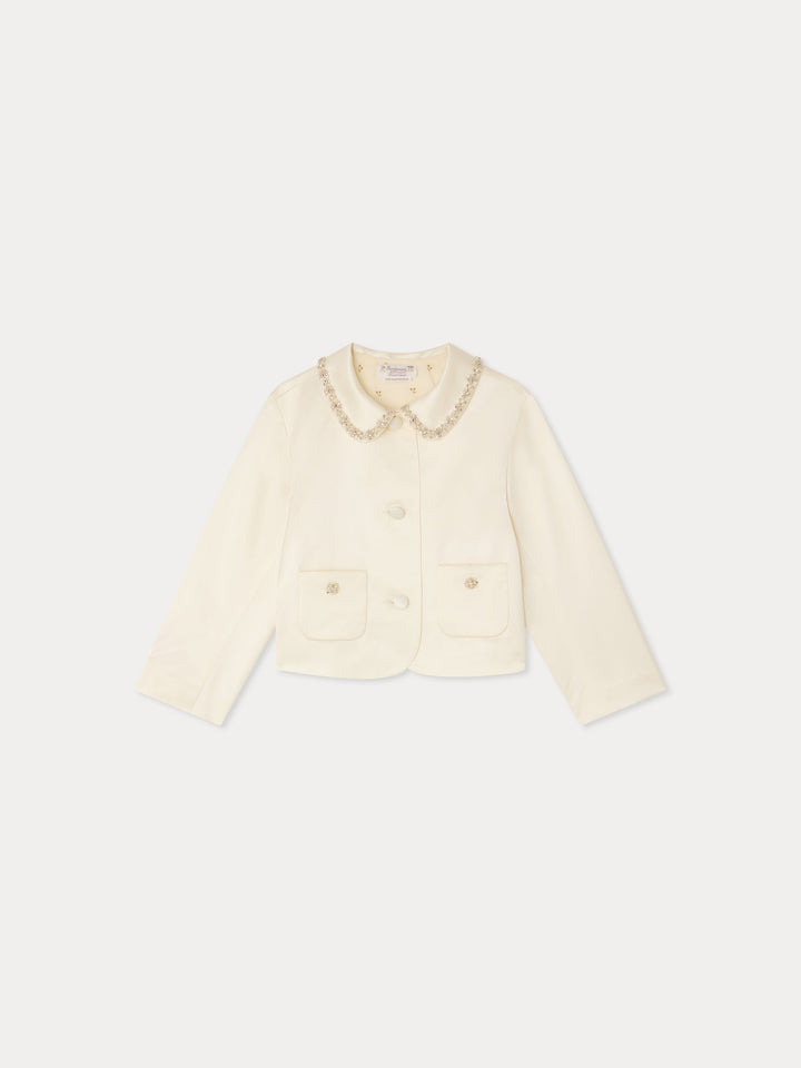 Satin Ivoire Jacket - Upb Ivoire 104A - Posh New York