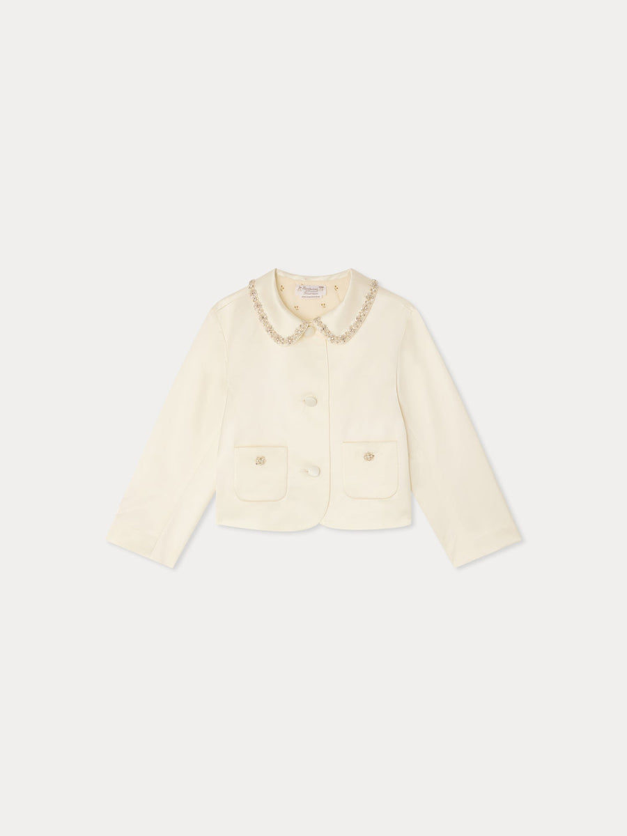 Satin Ivoire Jacket - Upb Ivoire 104A - Posh New York
