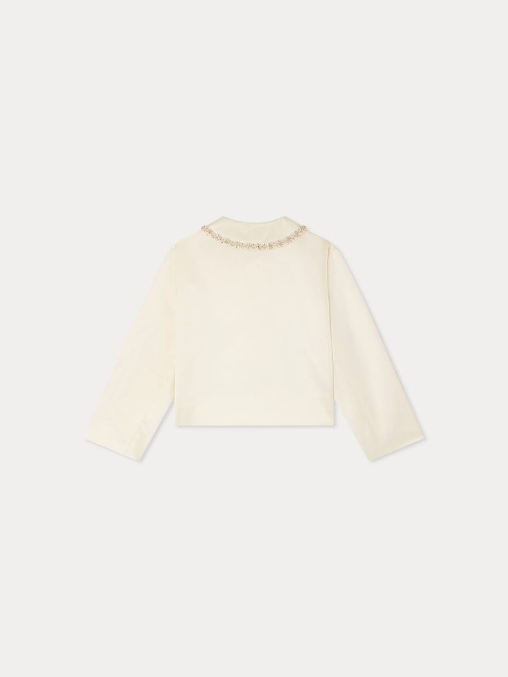 Satin Ivoire Jacket - Upb Ivoire 104A - Posh New York