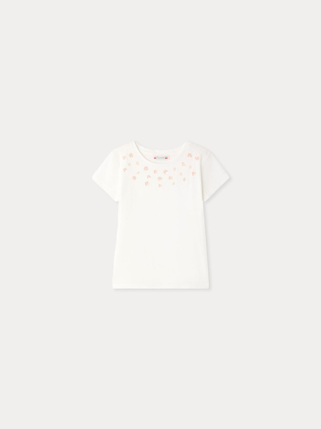 Sequin Flower Tee - Upb Ecru 103 - Posh New York