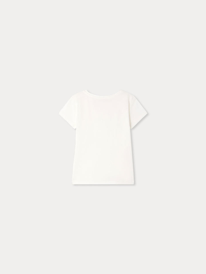 Sequin Flower Tee - Upb Ecru 103 - Posh New York