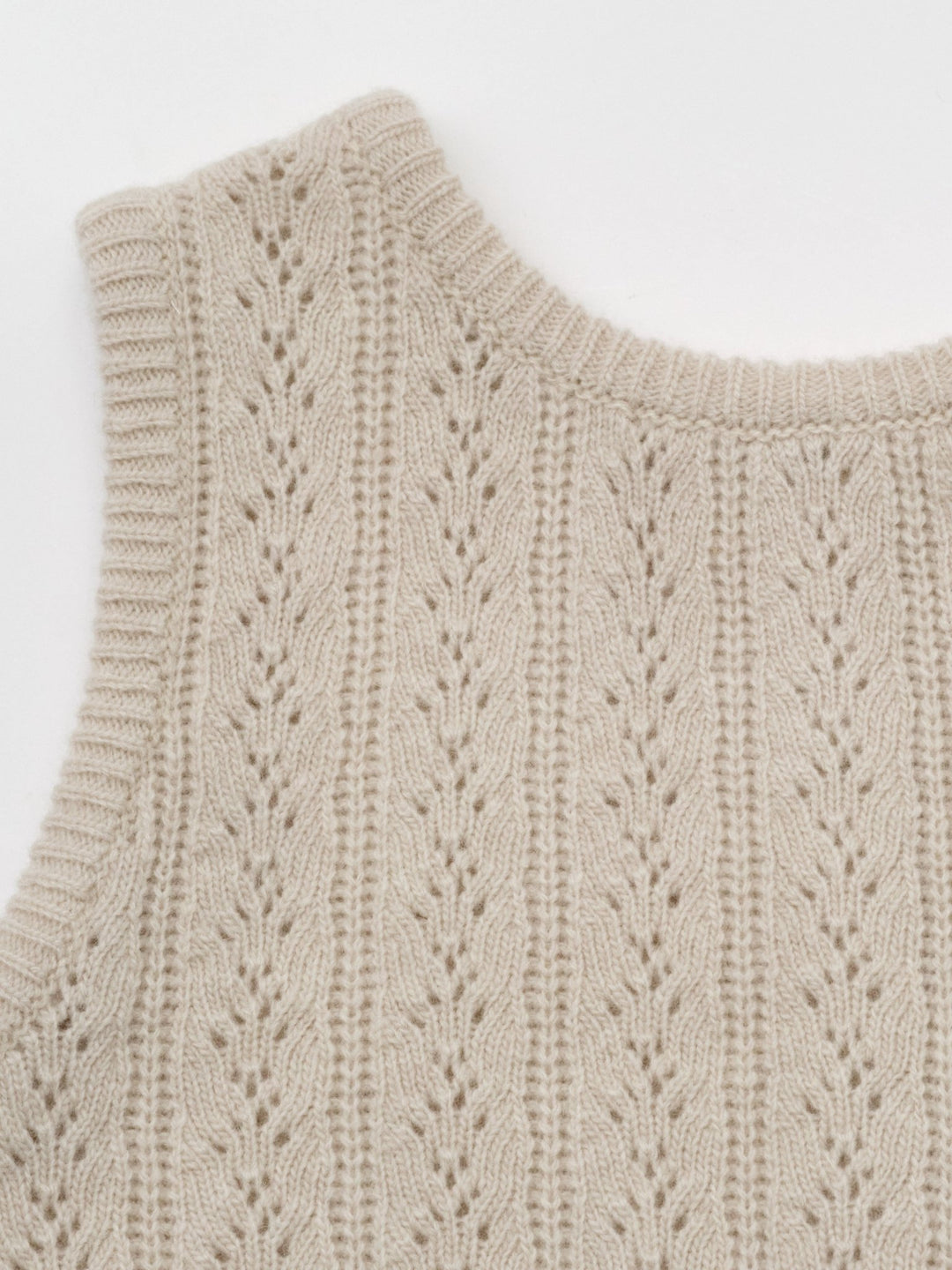 Sera Knit Vest - Light Beige - Posh New York