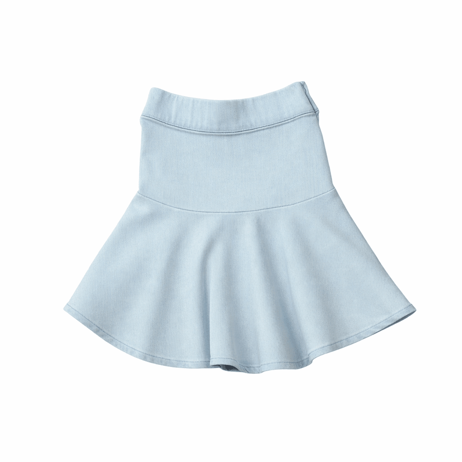 Short Denim Skirt - Light Denim - Posh New York
