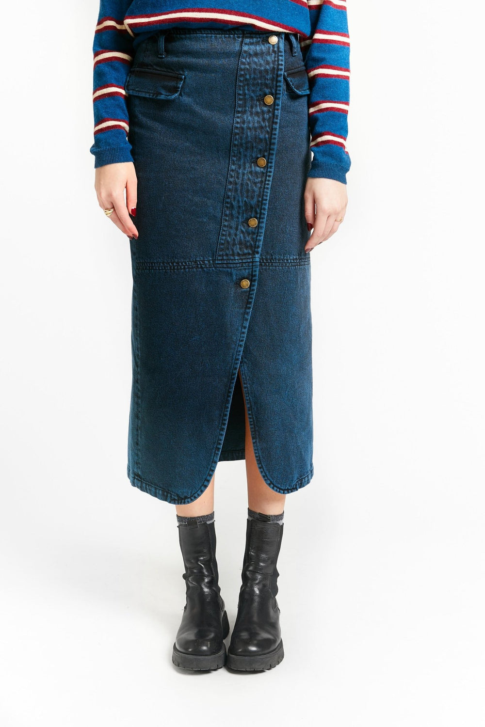 Skirt Trust - Blue Black - Posh New York
