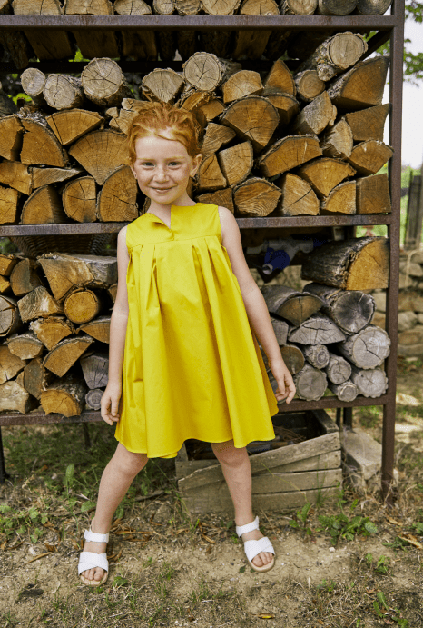 Sleeveless Puff Dress - Mustard - Posh New York