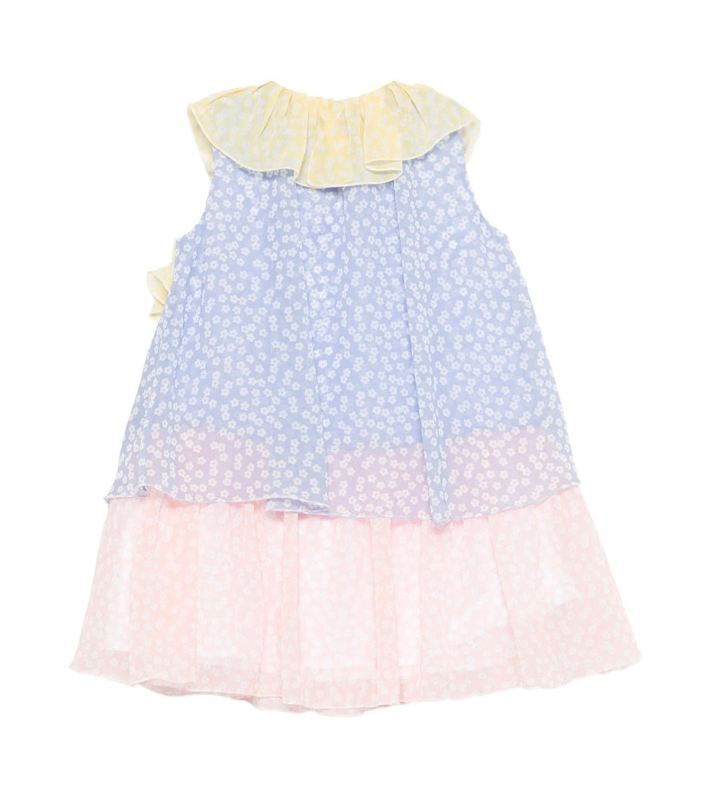 Slvls Floral Chiffon Dress - 99MC Blue - Posh New York