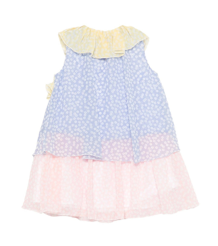 Slvls Floral Chiffon Dress - 99MC Blue - Posh New York