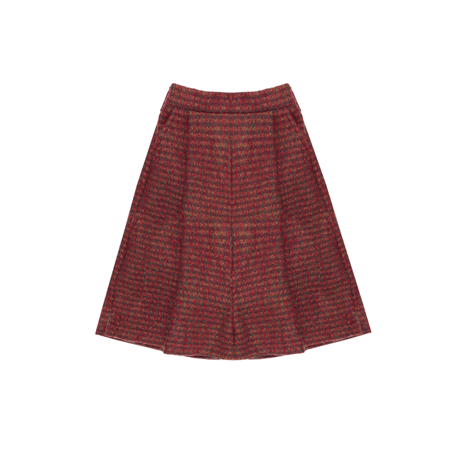 Special Edition Wool Skirt Odette - Red - Posh New York