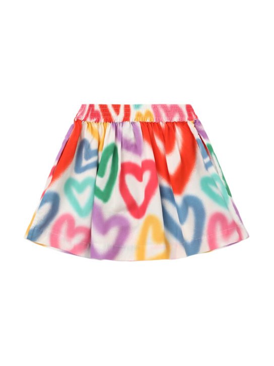 Spray Multicolor Hearts Skirt - White Multi - Posh New York