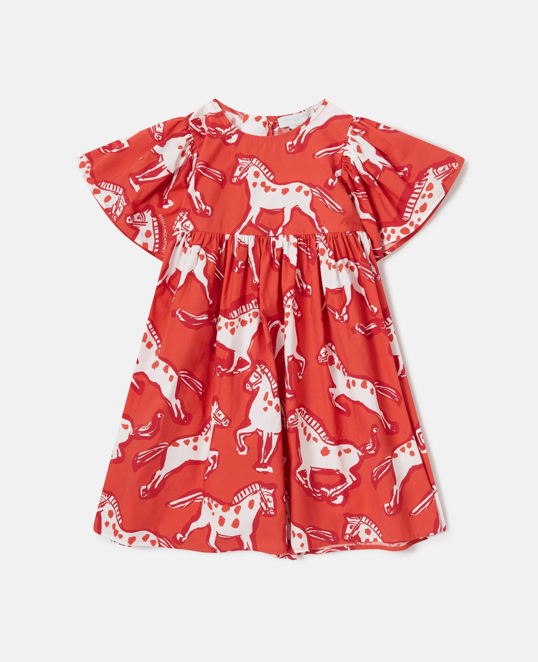 SS Horse Print Dress - Red - Posh New York