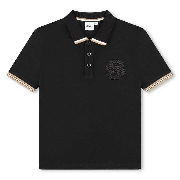 SS Polo Double B Chest - Black - Posh New York