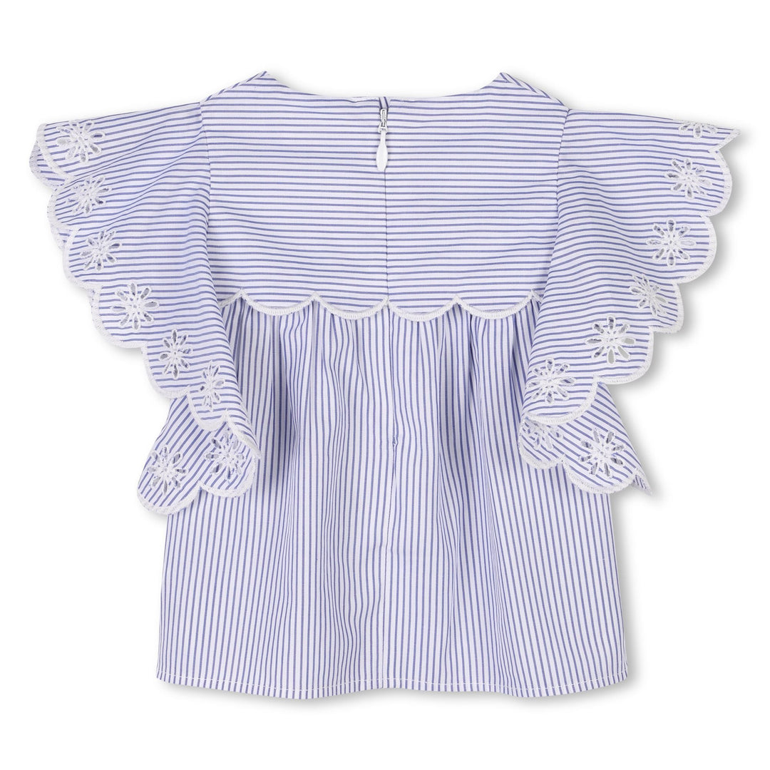 Striped Blouse - White Blue - Posh New York