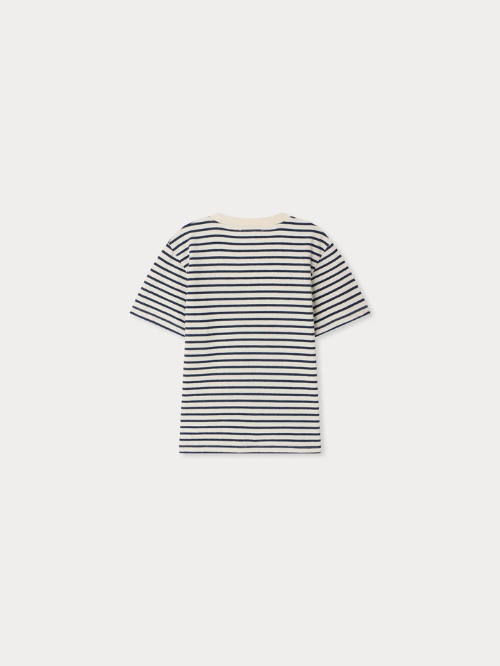 Striped Tee With A Cherry - Indigo 274 - Posh New York