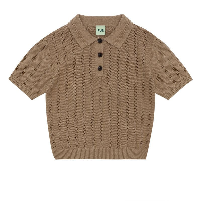 Structure Polo - Camel Melange - Posh New York